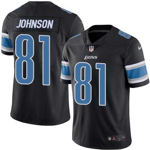 Nike Men & Women & Youth Lions 81 Calvin Johnson Black Color Rush Limited Jersey,We sell and wholesale Nike Men & Women & Youth Lions 81 Calvin Johnson Black Color Rush Limited Jersey on line form chian!